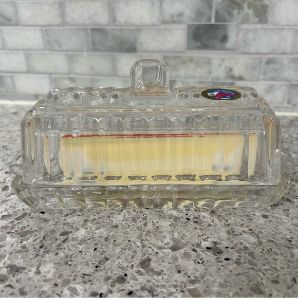 Vintage Lead Crystal Butter Dish - Picture 12 of 12
